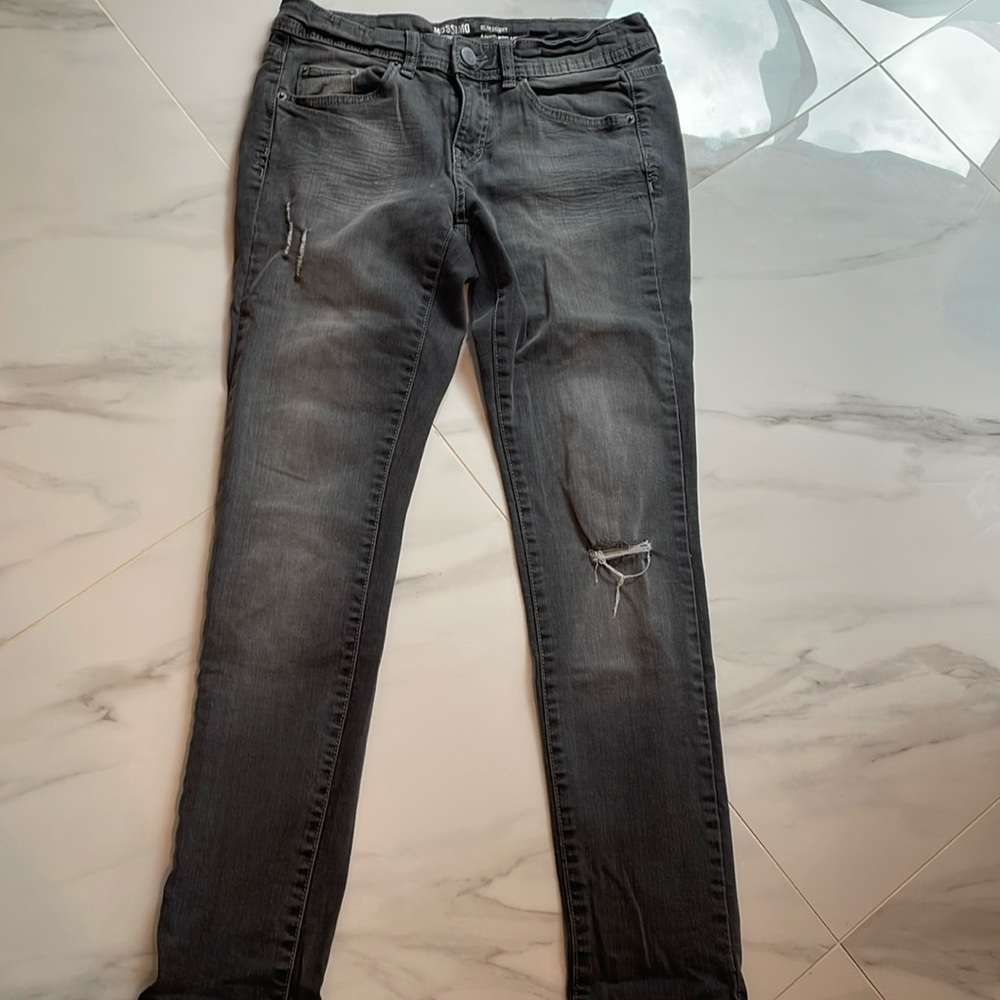 Mossimo gray, slim skinny jeans size 9